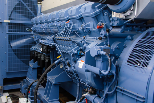 Diesel generator in a factory